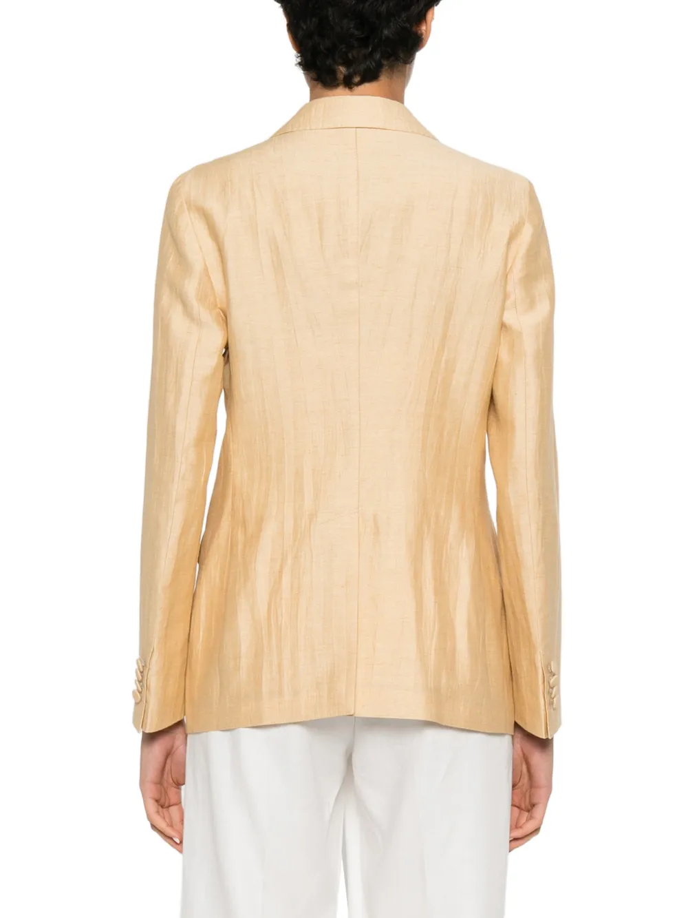 Tagliatore Blazer met enkele rij knopen en slub-textuur Beige