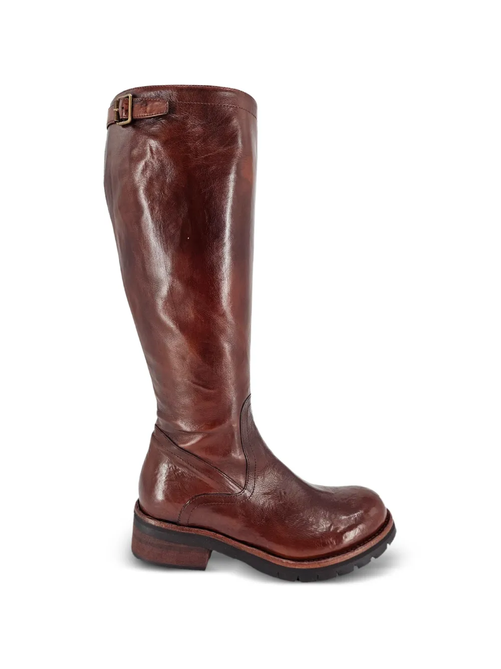 Madison.Maison leather knee-high boots - Marrone