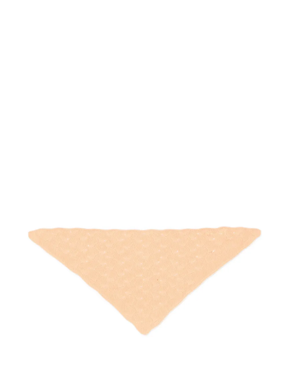  Vélocipède Crochet-knit Triangle Scarf - Neutrals 
