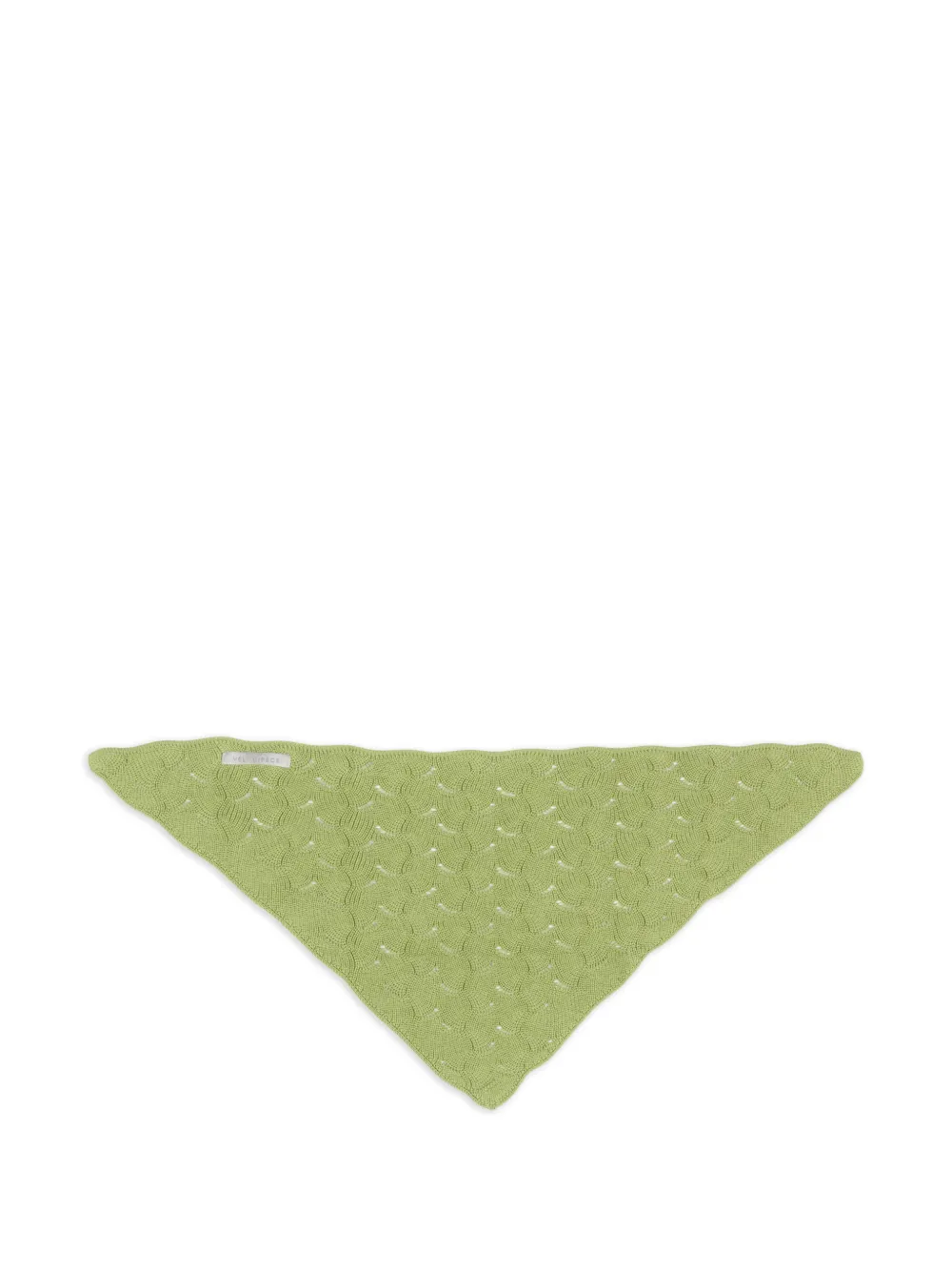 VÉLOCIPÈDE crochet-knit triangle scarf - Verde