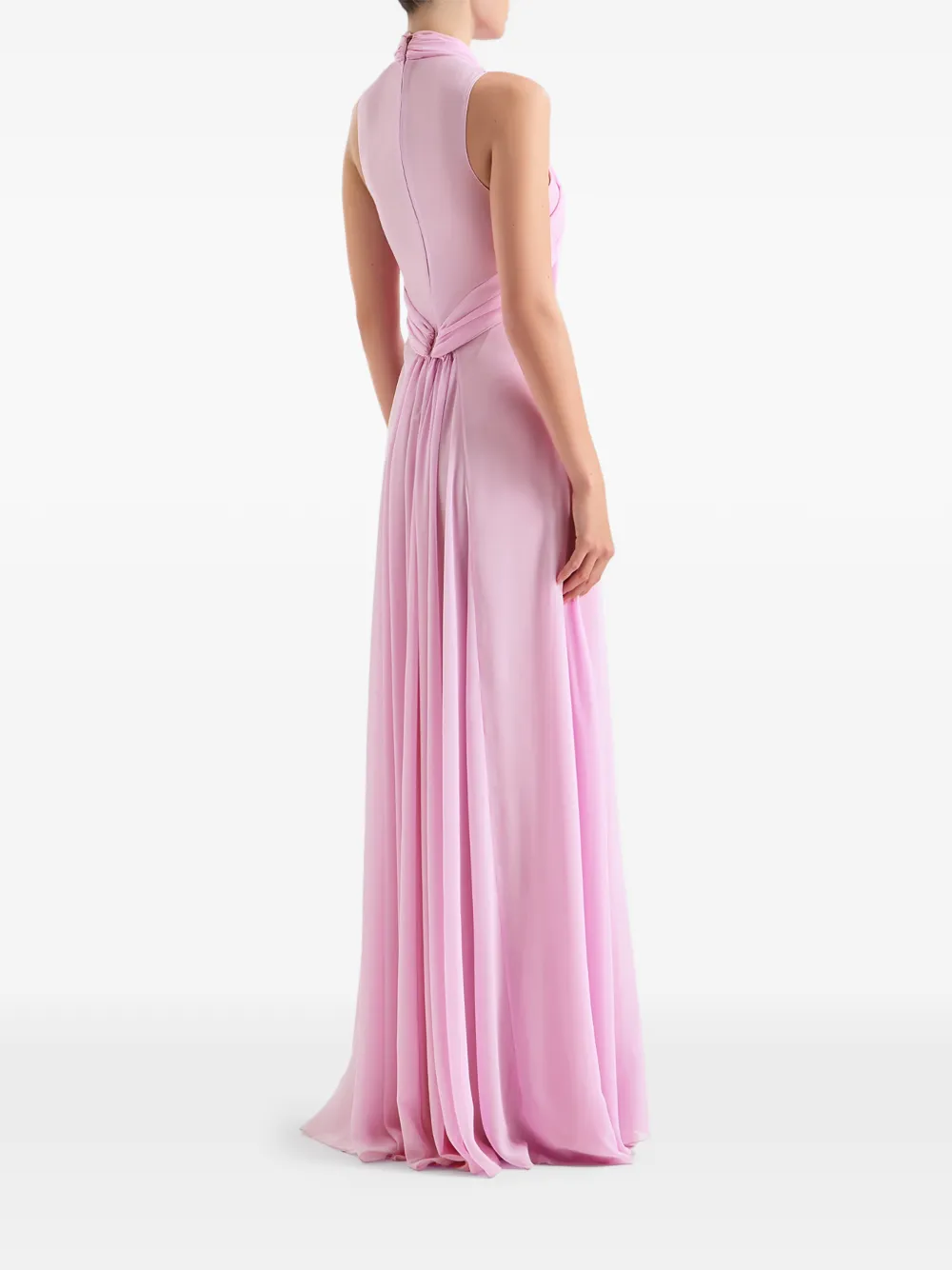 Genny Gedrapeerde maxi-jurk Roze