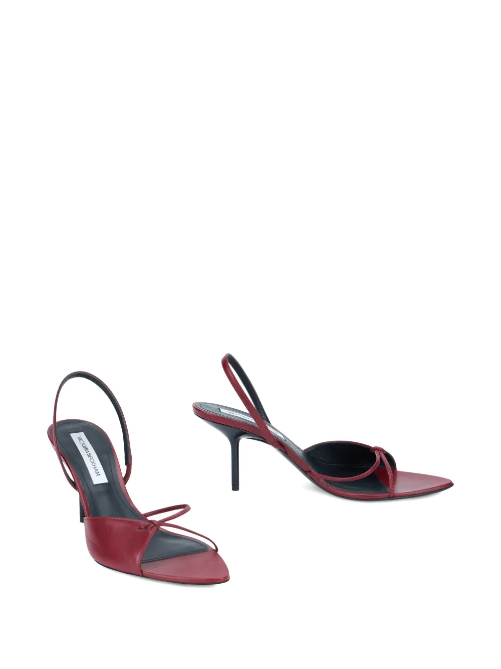 Victoria Beckham slingback leather sandals Rood