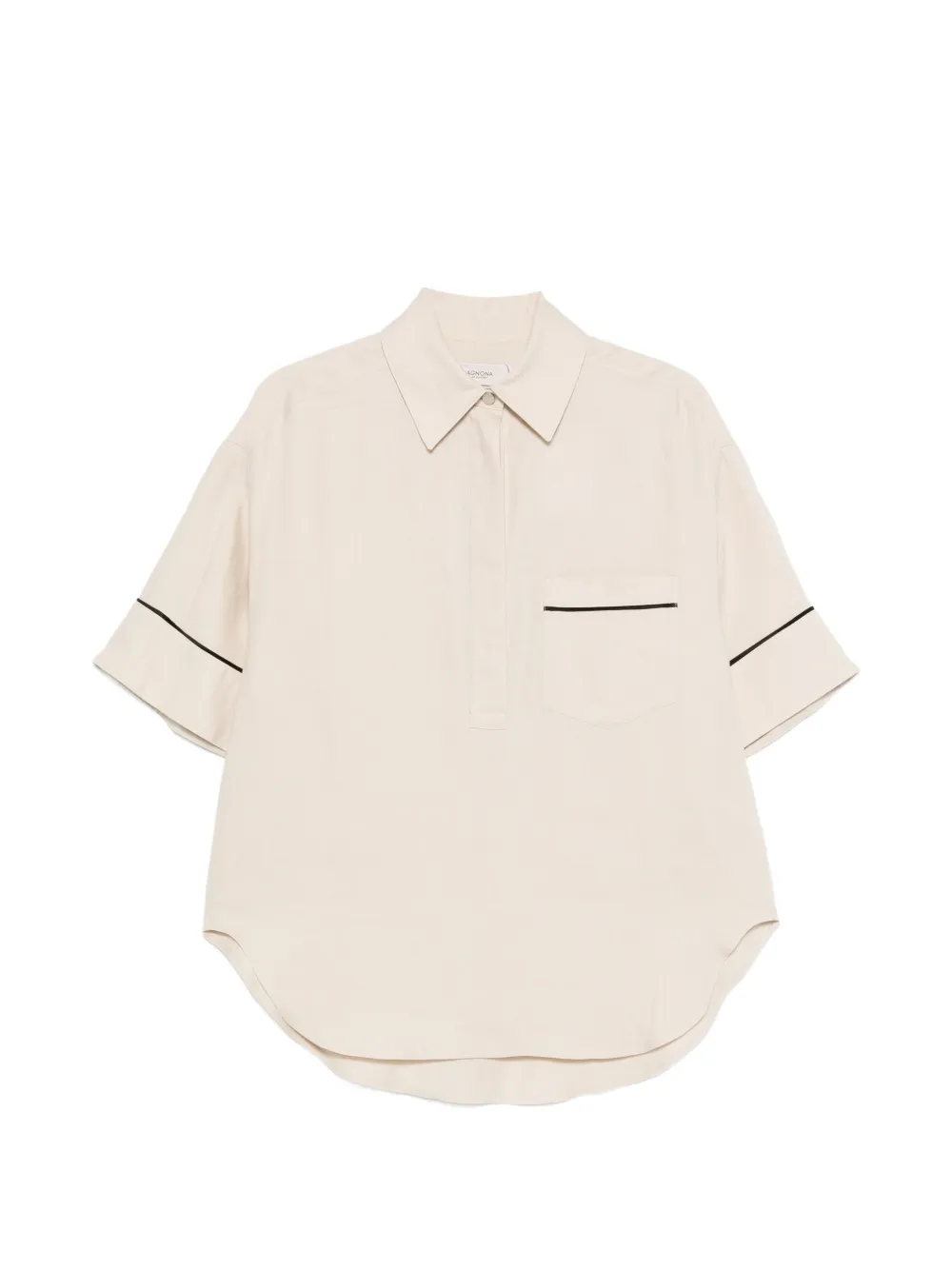 Agnona patch-pocket blouse - Toni neutri