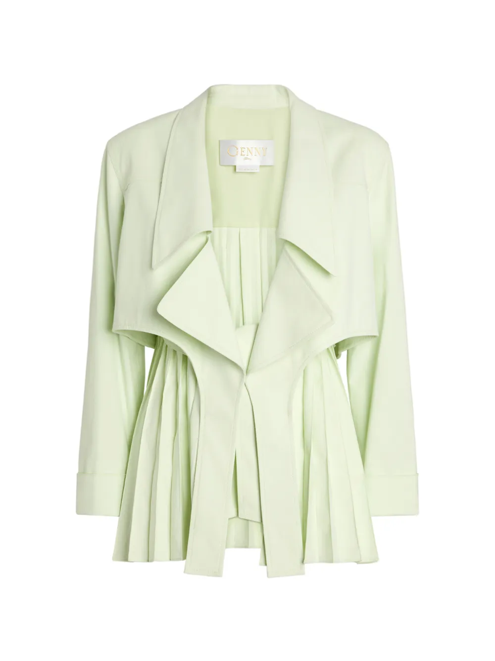 Genny pleated cropped jacket - Verde