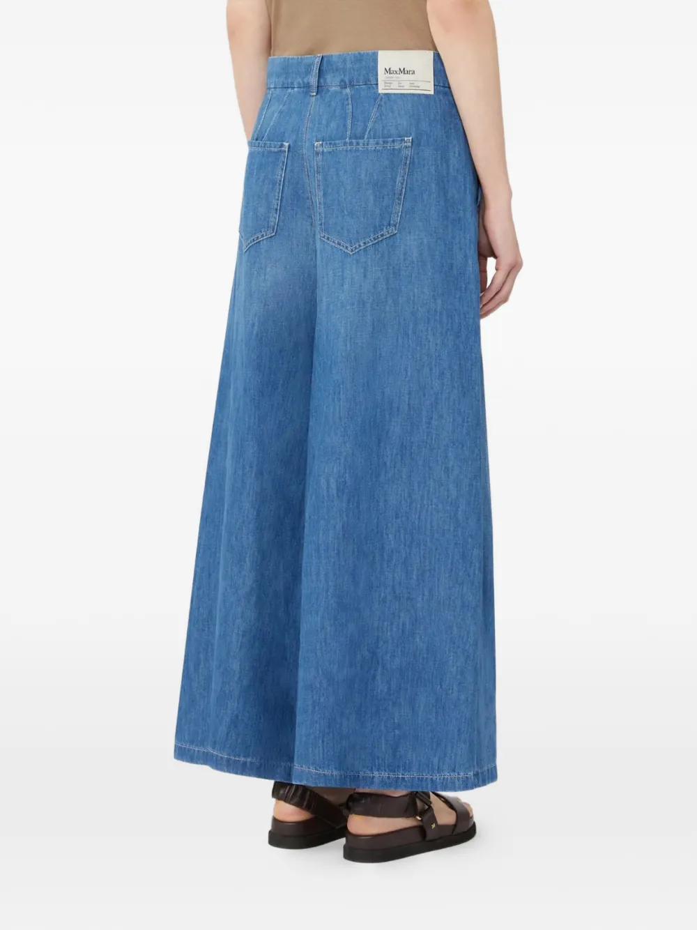 's Max Mara Cropped Wide-leg Jeans - Blue 