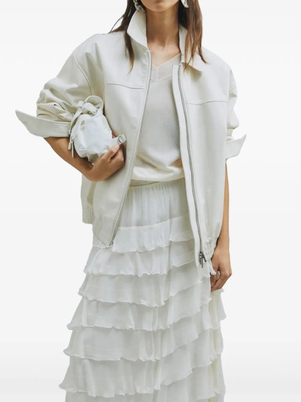  Marella Zip-up Jacket - White 