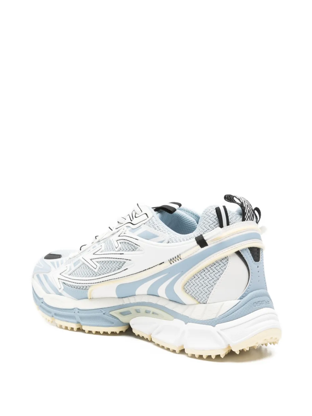 Off-White panelled sneakers Blauw