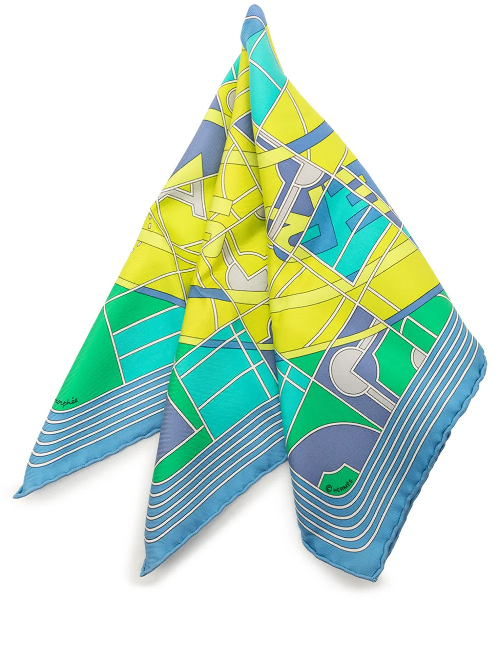 Hermès Pre-Owned 2015-2026 Sport Pocket Square Silk handkerchief - Blu