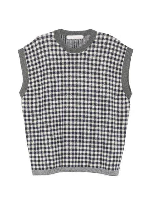 original vintage style gingham-pattern top