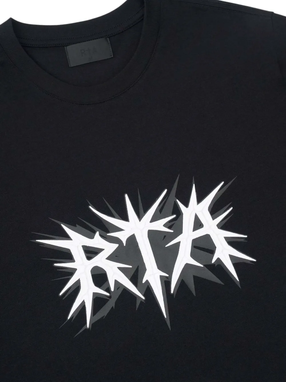 RTA Liam T-shirt met logo Zwart