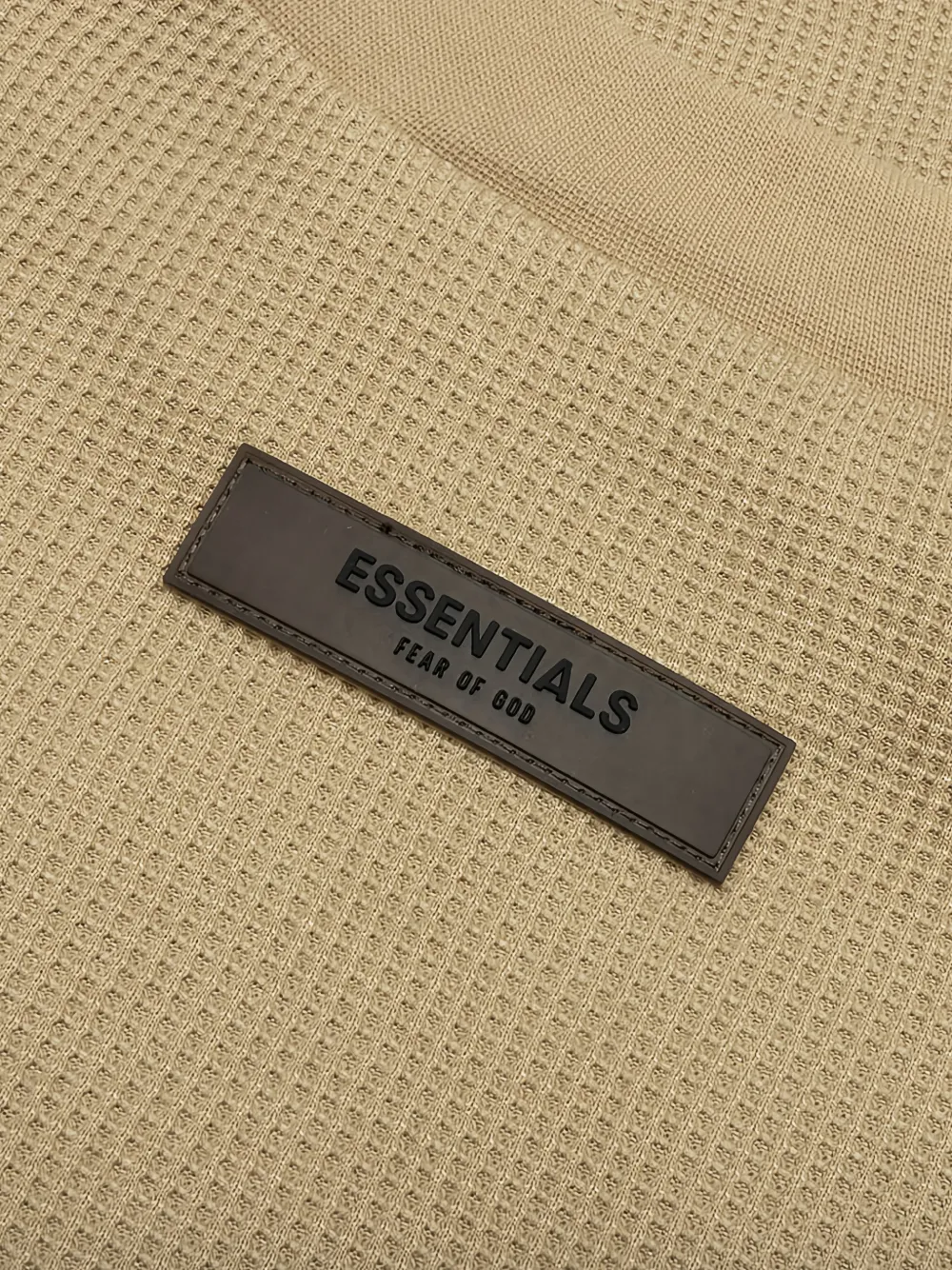  Fear Of God Essentials Kids Mockn-eck Waffle-knit Sweater - Neutrals 