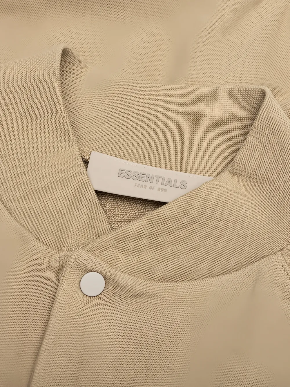 FEAR OF GOD ESSENTIALS logo-patch henley T-shirt Bruin