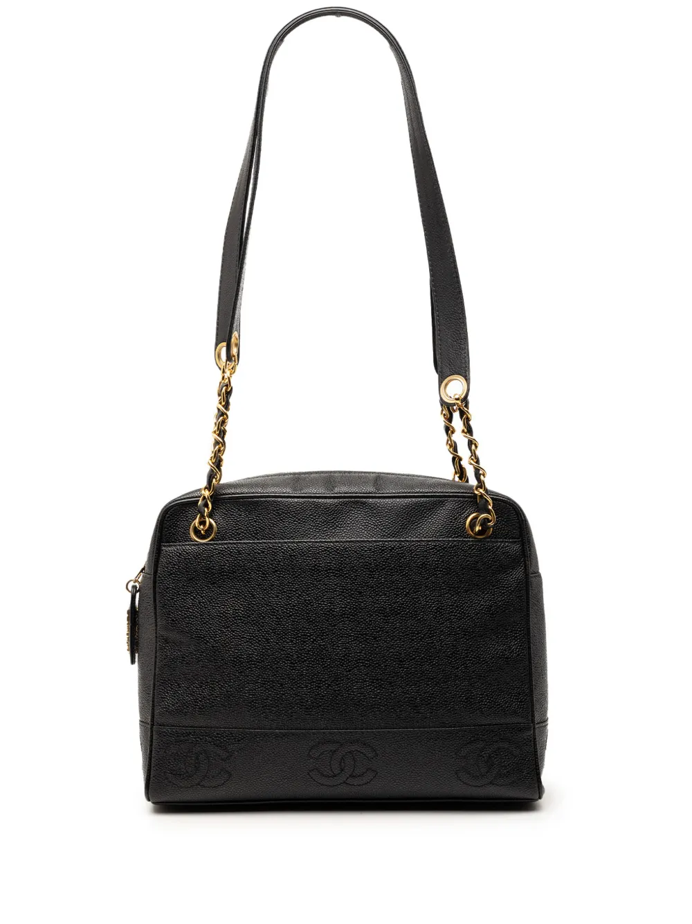 CHANEL Pre-Owned 1996-1997 Triple CC Caviar Zip tote bag - Schwarz