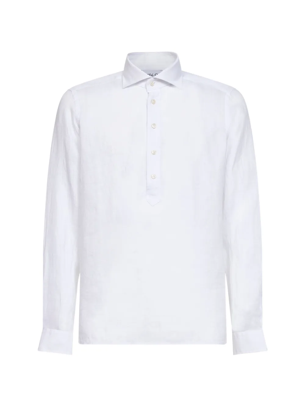 D4.0 half-button shirt - Bianco