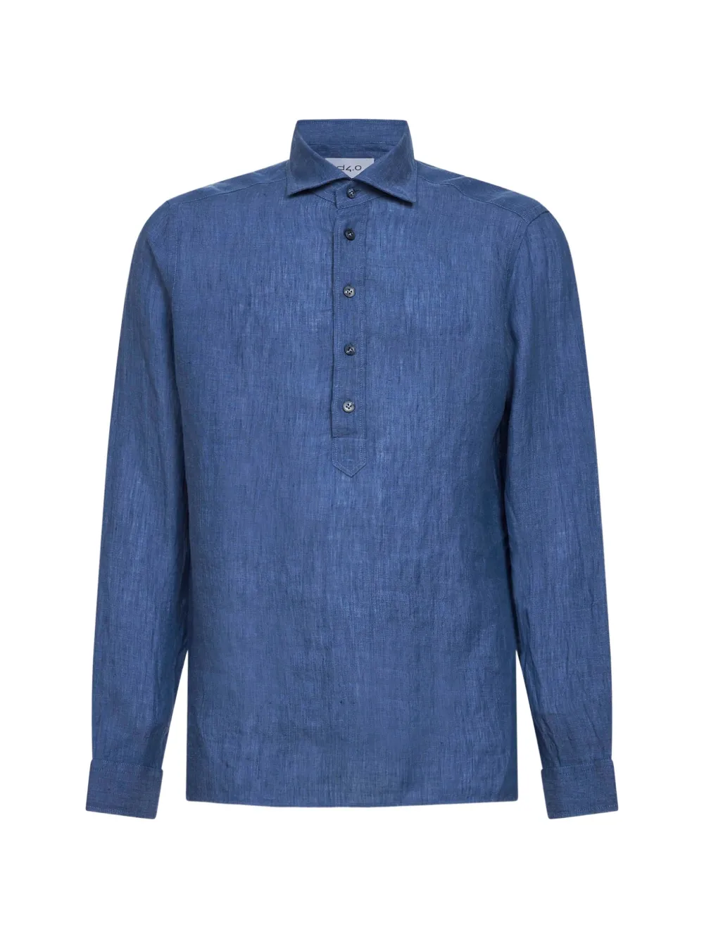 D4.0 buttoned linen shirt - Blu