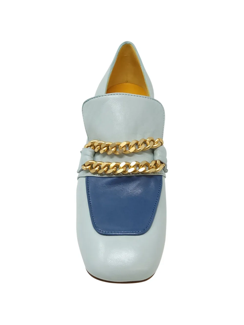Madison.Maison chain-detail leather loafers Blauw