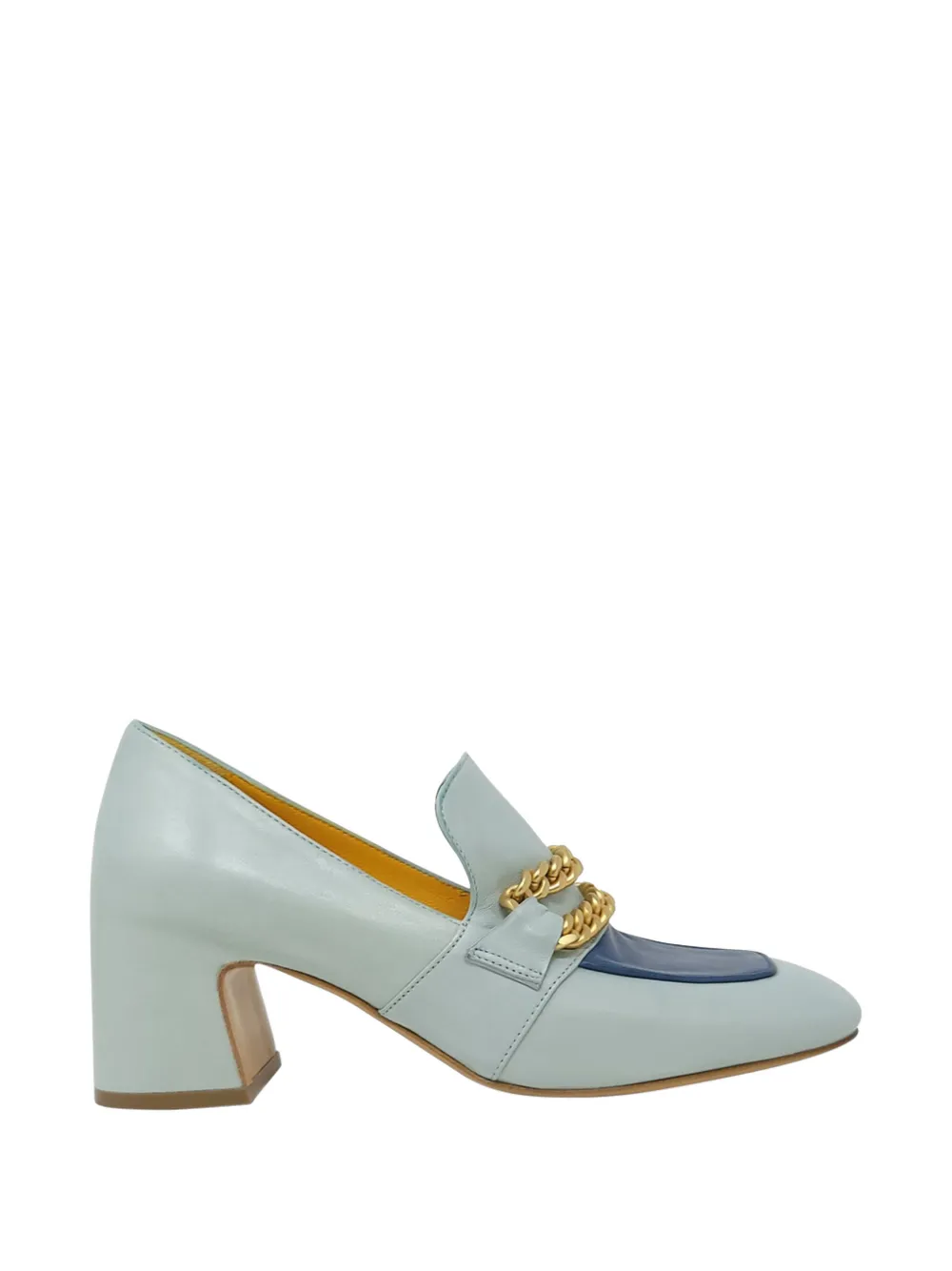 Madison.Maison chain-detail leather loafers - Blu