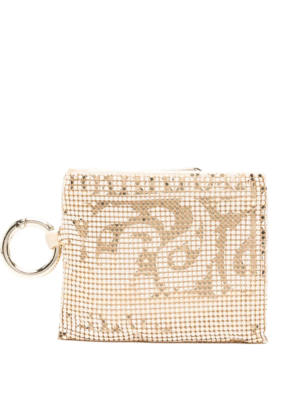 Benedetta Bruzziches bandana-print chainmail wallet - Oro