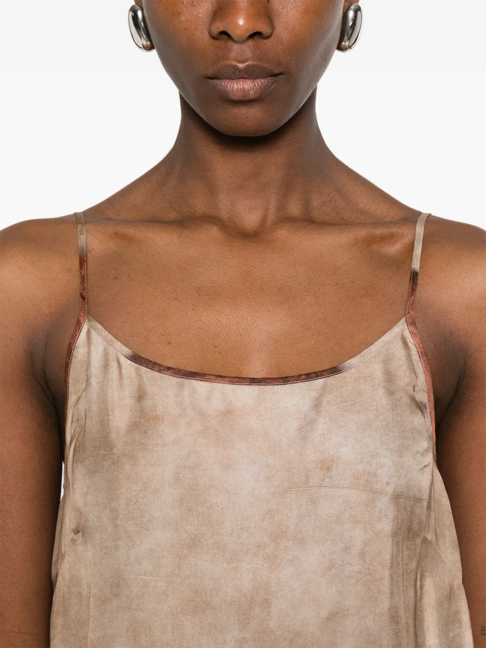 Uma Wang Anaya midi-jurk met stippen Beige