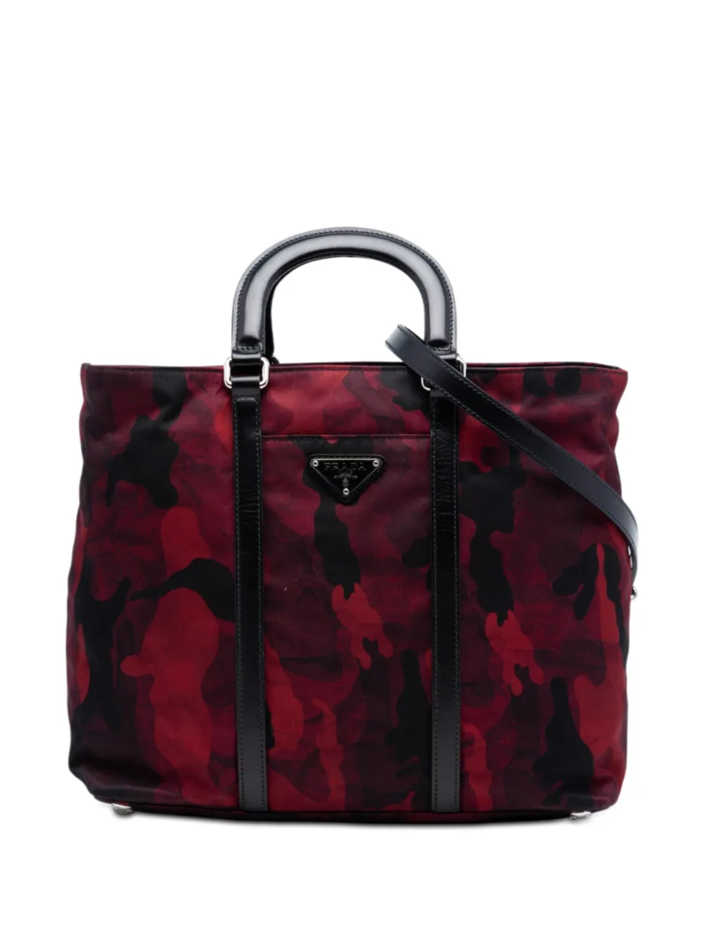 Prada Pre-Owned 2013-2025 Tessuto Camouflage satchel - Rosso