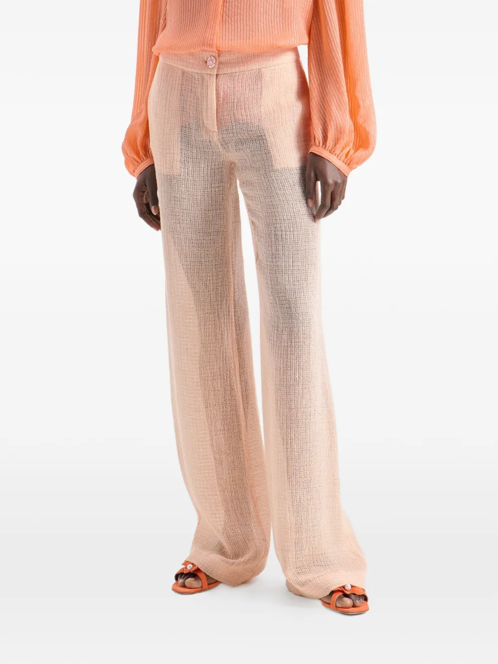  Genny Button Linem Trousers - Pink 