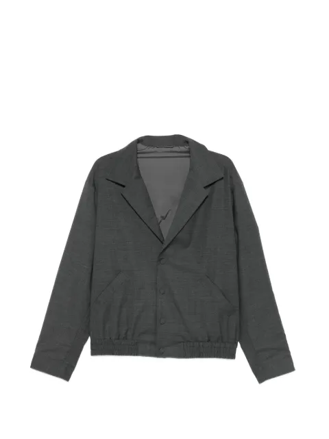 LC23 notched-lapel elasticated-hem bomber jacket