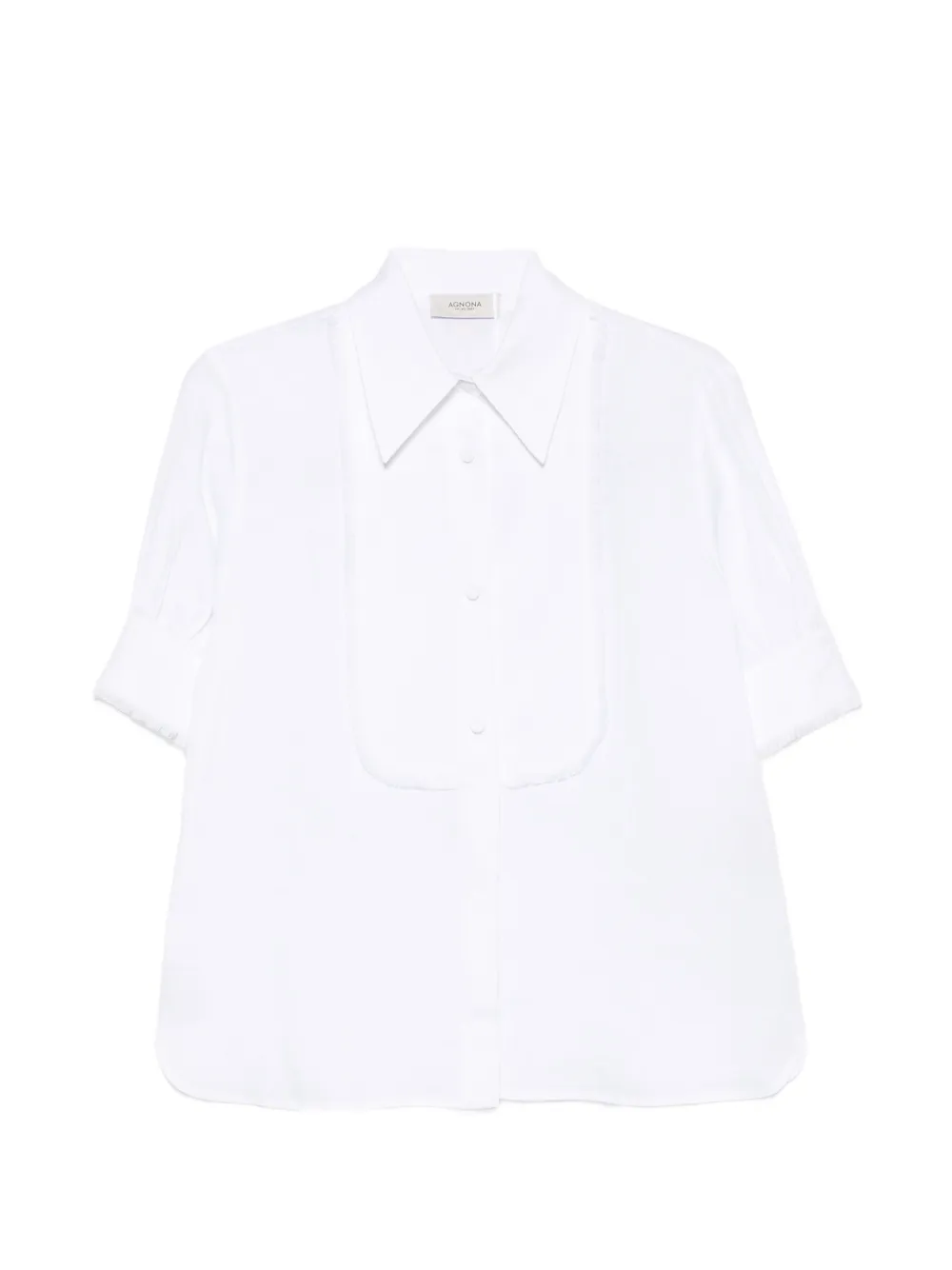 Agnona fringed shit - Bianco