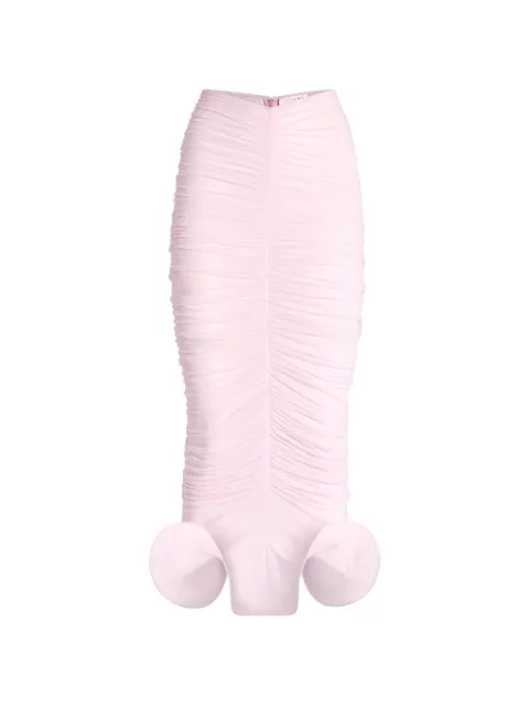 Genny ruched ruffle skirt