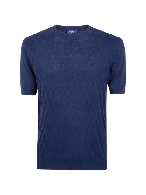 Barba diamond-patterned knit T-shirt