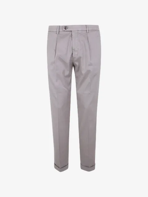 michael coal pleated linen trousers