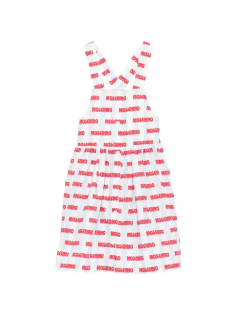 Moschino Kids Abito a righe con stampa