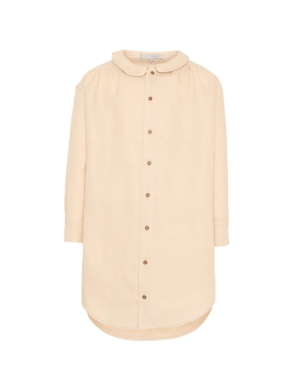 VÉLOCIPÈDE long-sleeve linen shirt - Nude