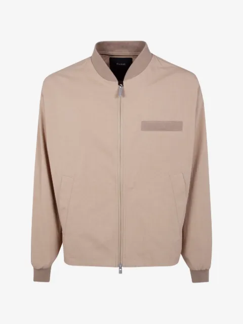 Laminar perforated-panel zip-up jacket