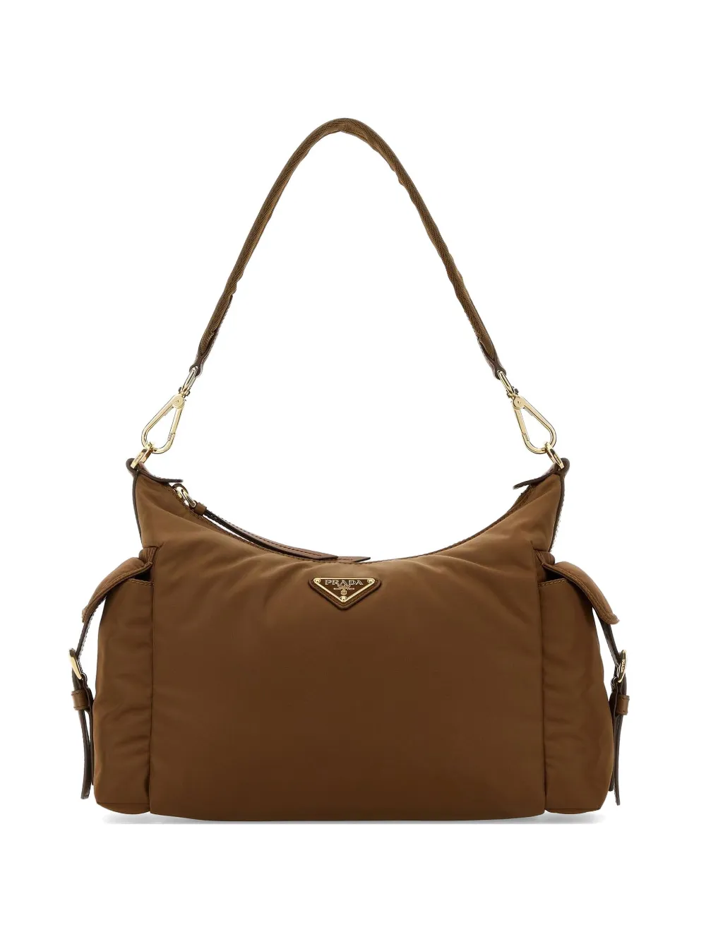 Prada large Explore pocket shoulder bag - Braun