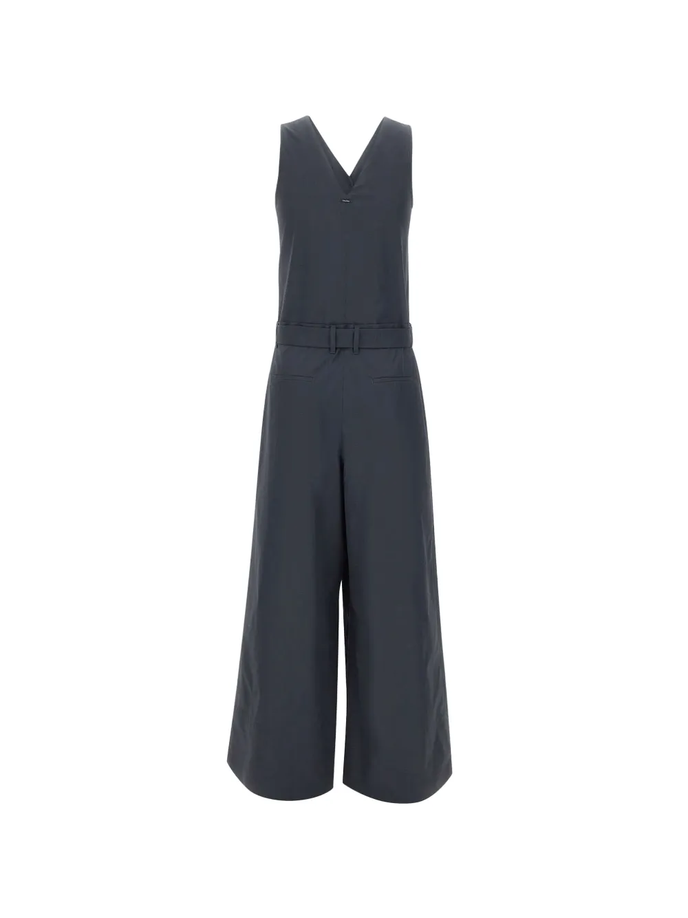  's Max Mara V-neck Belted Jumpsuit - Blue 