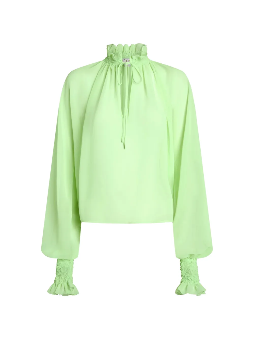 Genny drawstring fluid blouse - Verde