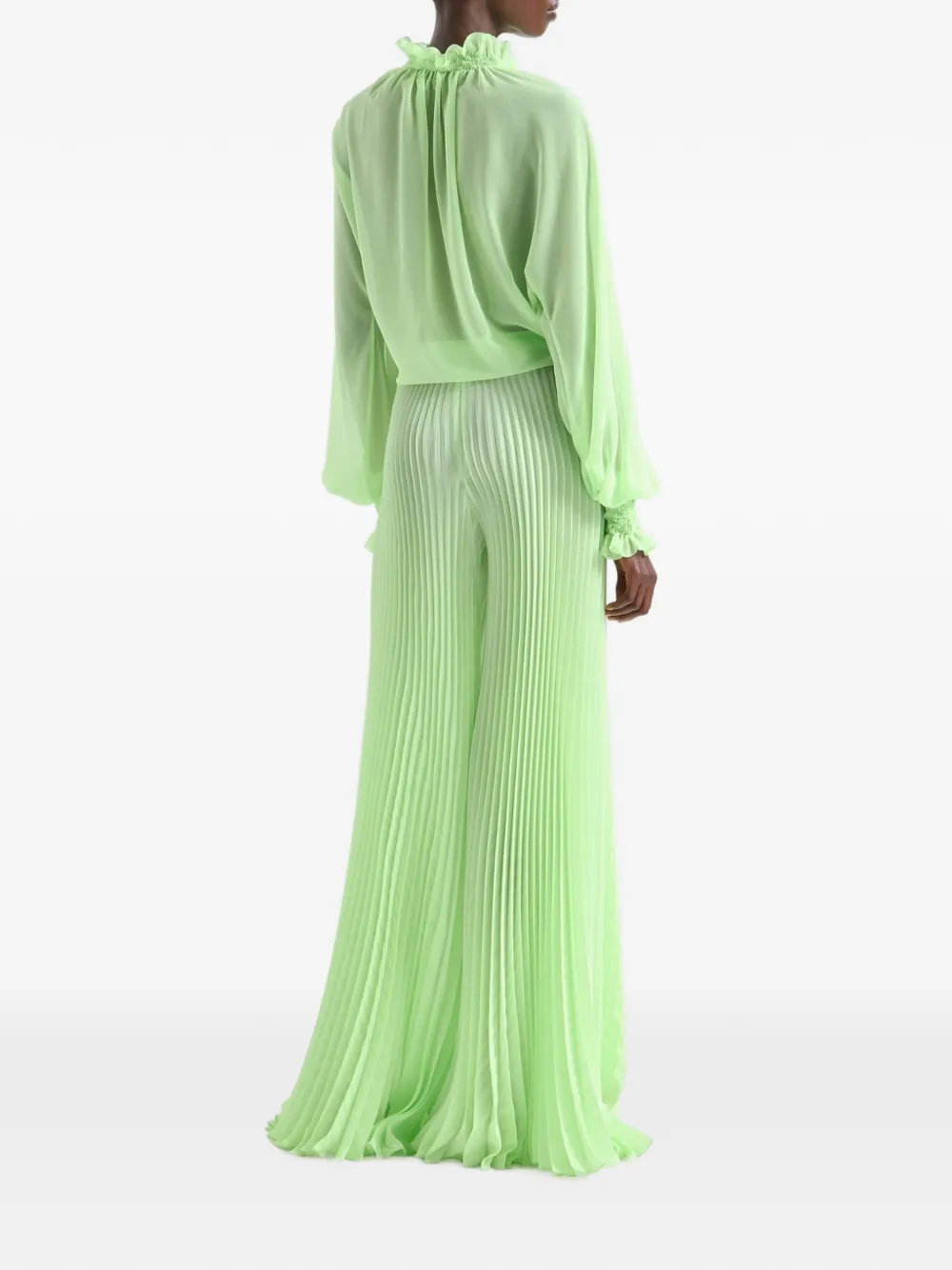 Genny Blouse met trekkoord Groen