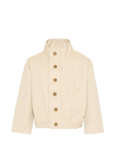 VÉLOCIPÈDE off-centre button-up bomber jacket