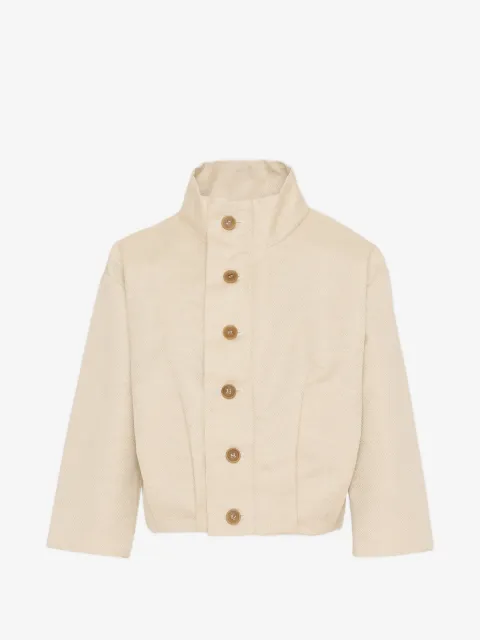VÉLOCIPÈDE off-centre button-up bomber jacket