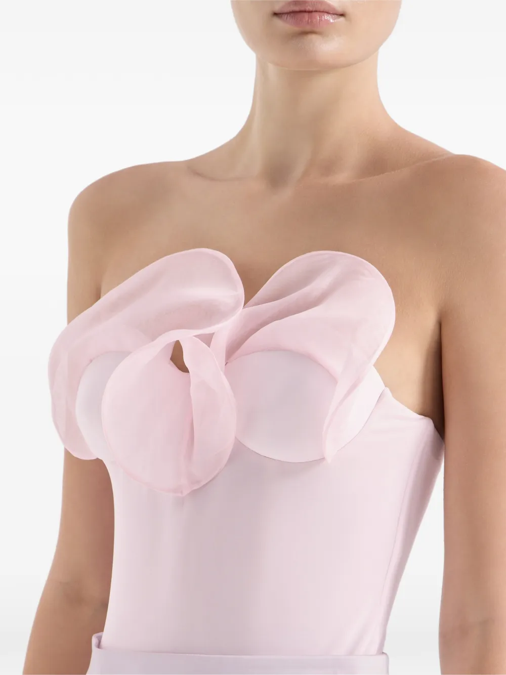 Genny Strapless body met ruches Roze