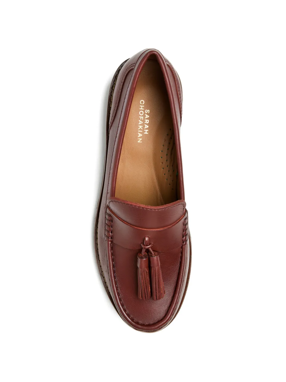Sarah Chofakian Estrada Viena tassel leather loafers Bruin