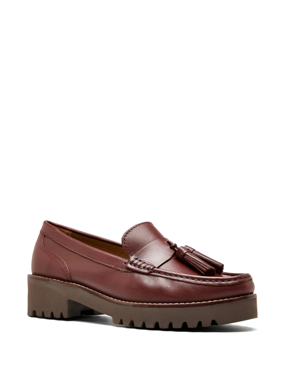 Sarah Chofakian Estrada Viena tassel leather loafers Bruin