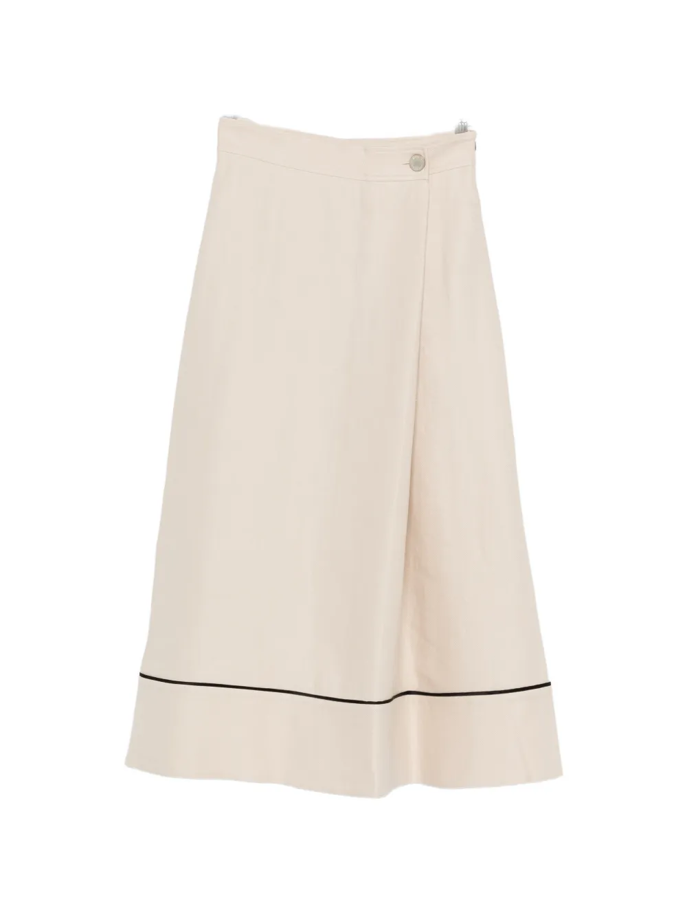 Agnona contrast-trim midi skirt - Toni neutri