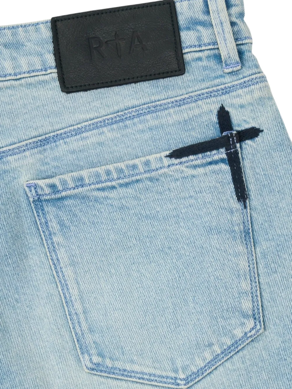 RTA Bryant skinny broek met logo Blauw
