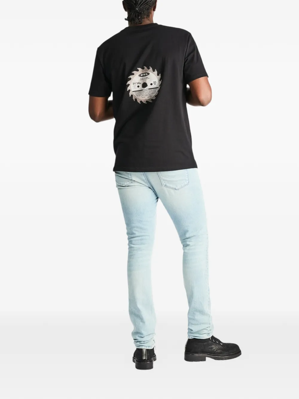 RTA Bryant skinny broek met logo Blauw