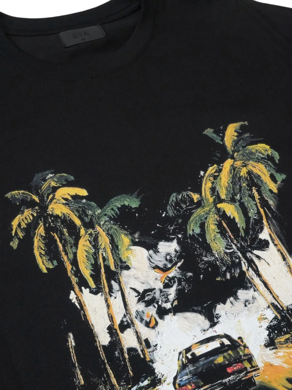 RTA Colin oversized grafisch T-shirt Zwart