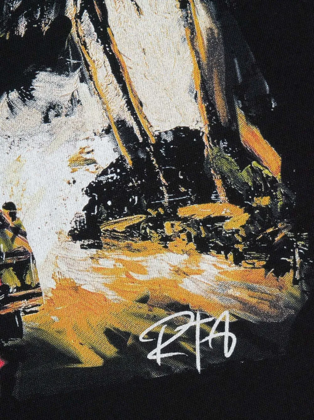 RTA Colin oversized grafisch T-shirt Zwart
