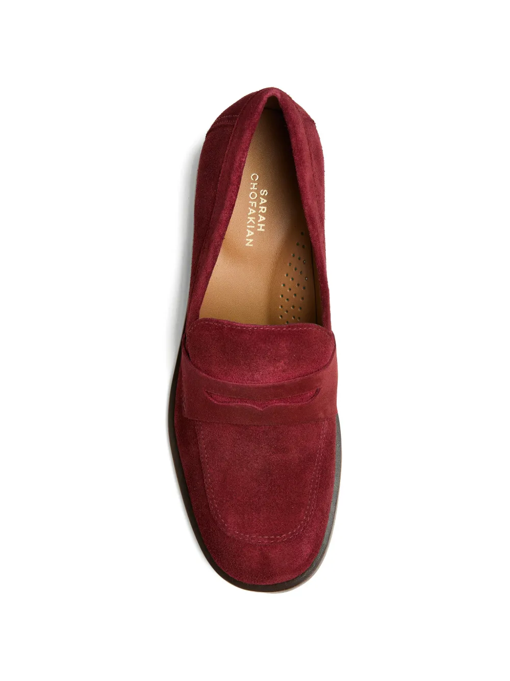 Sarah Chofakian Clarisse leather loafers Rood