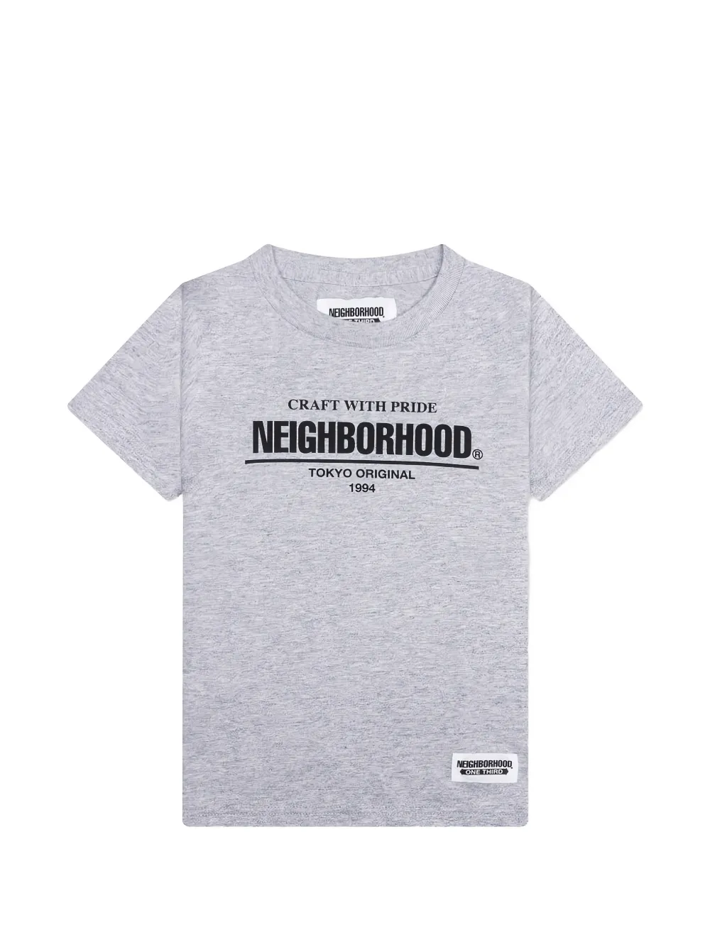 Neighborhood logo-print T-shirt - Grigio