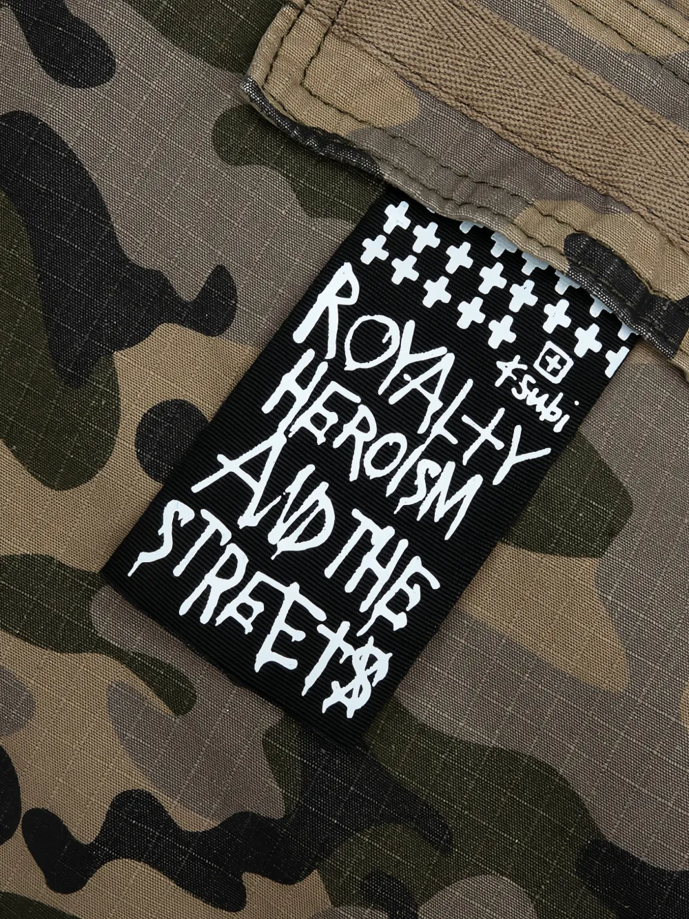  Ksubi Troop Print Cargo Shorts - Green 